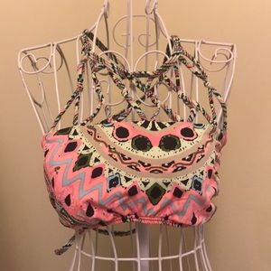 NWOT Altar’d State lace up high neck bikini